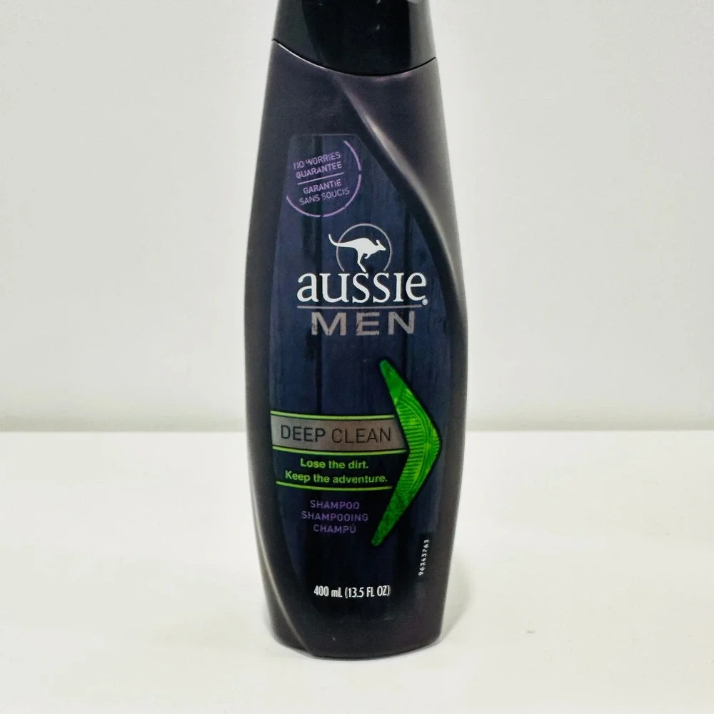 Aussie Men Deep Clean Shampoo 13.5 FL OZ 400 mL Bottle NOS NEW Discontinued